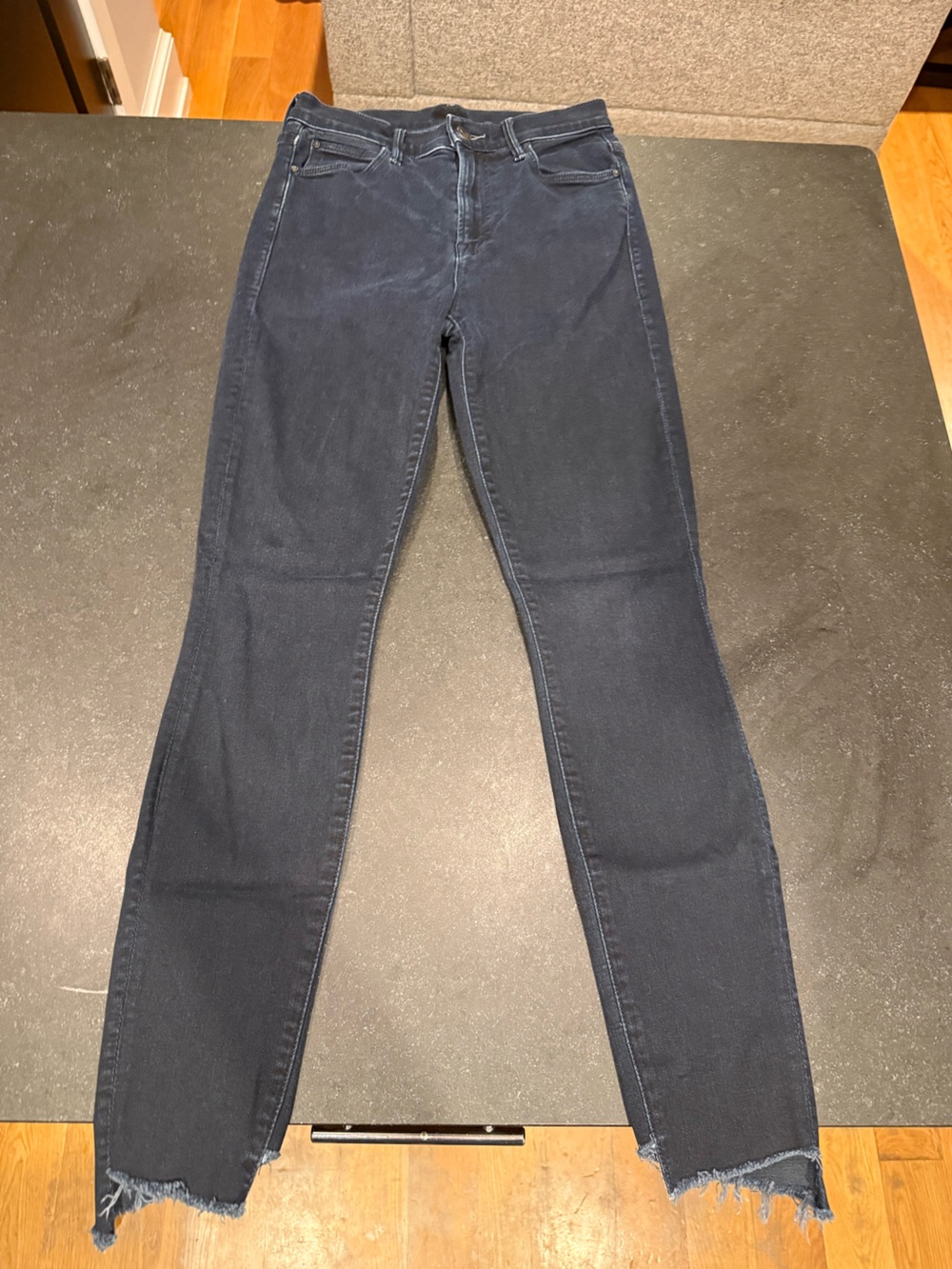 MOTHER the stunner zip two step fray jeans